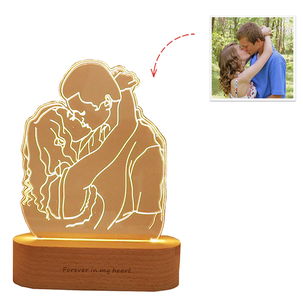 Lampada fotografica 3D personalizzata, regalo di nozze, regalo